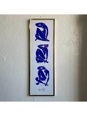 “Blue Nude” 1952 by Henri Matisse Gold Framed Print
